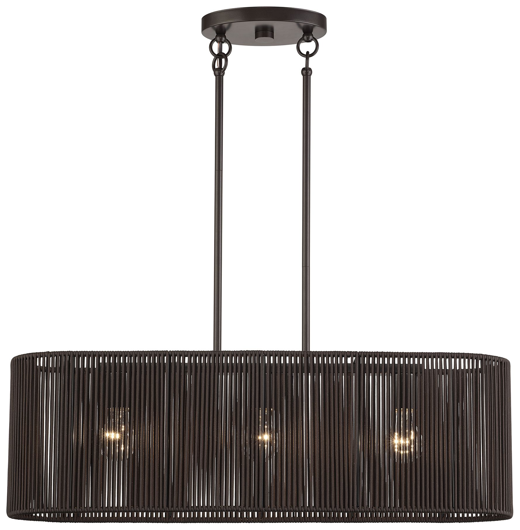 Thumbnail4 of Acordia 3 Light English Bronze Medium Linear Chandelier more views