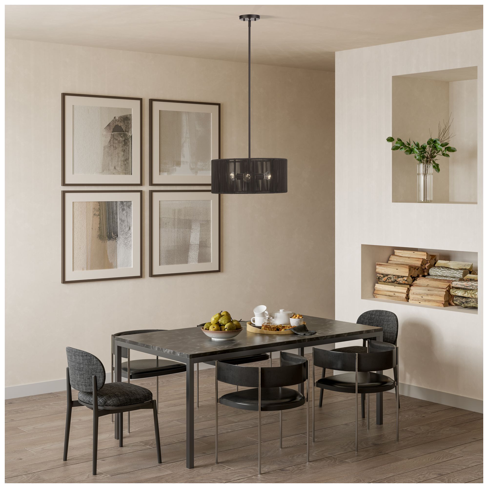 Acordia 3 Light English Bronze Pendant Chandelier