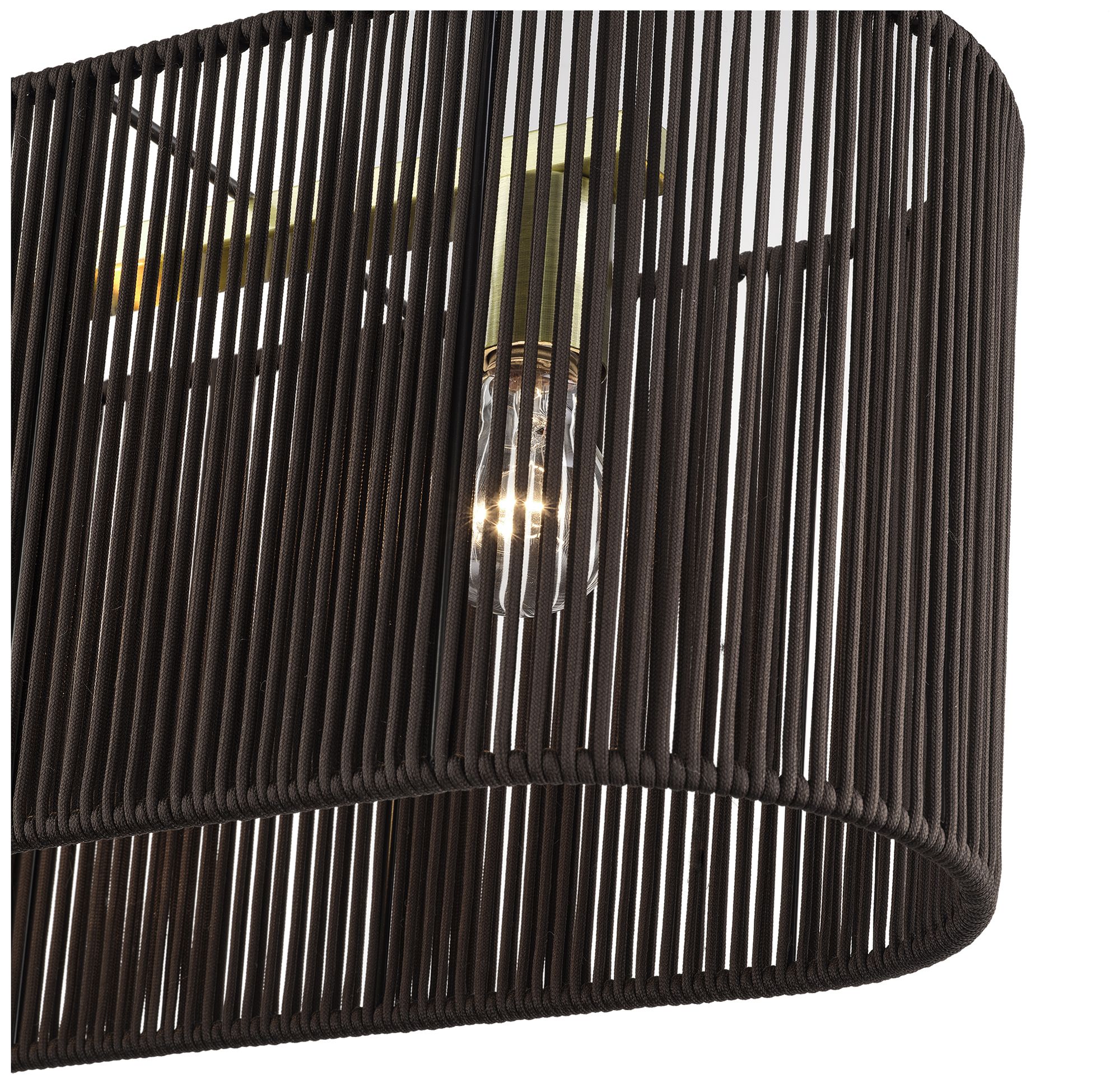 Image 6 Acordia 4 Light Antique Brass Large Linear Chandelier more views