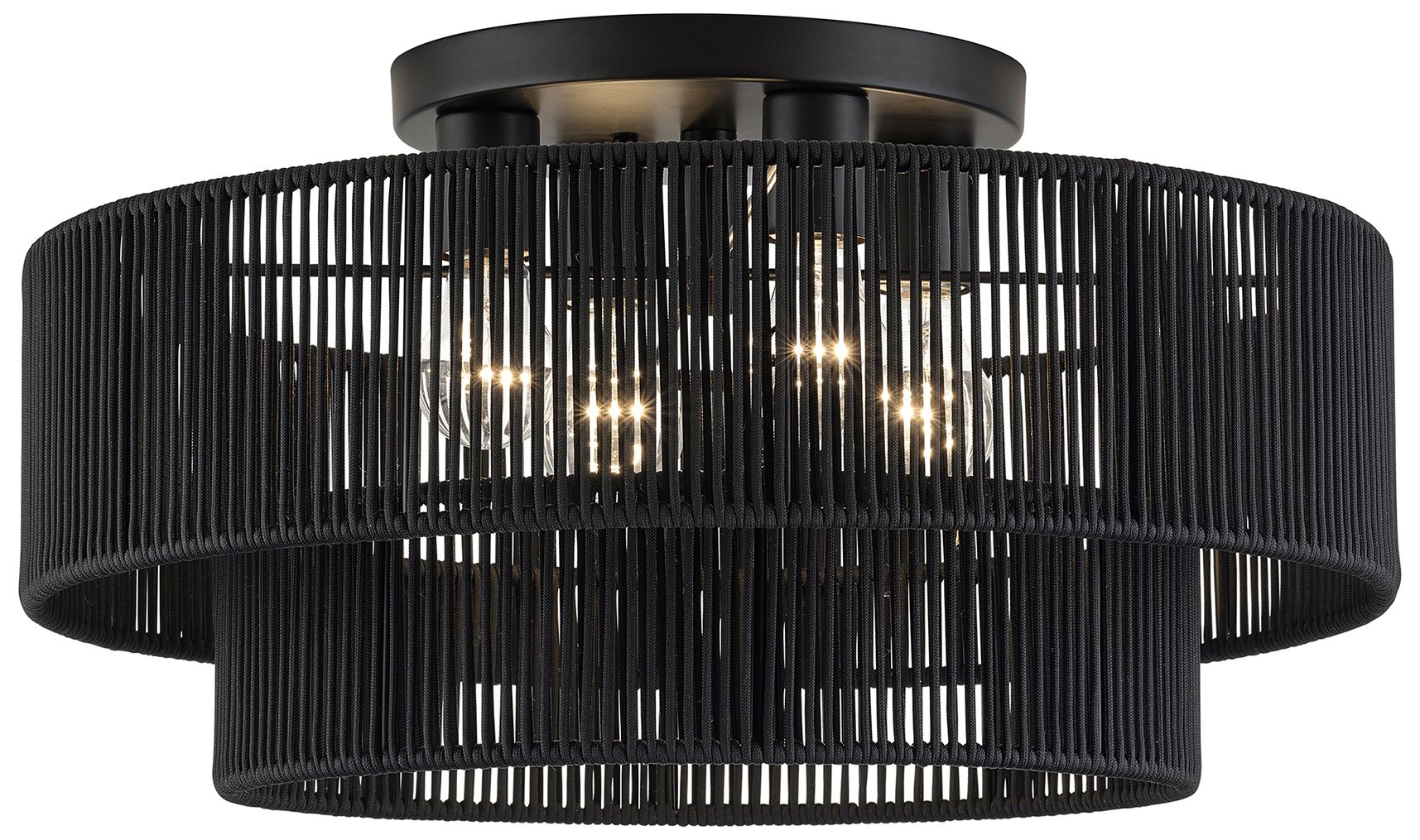 Acordia 4 Light Black Extra Large Semi-Flush