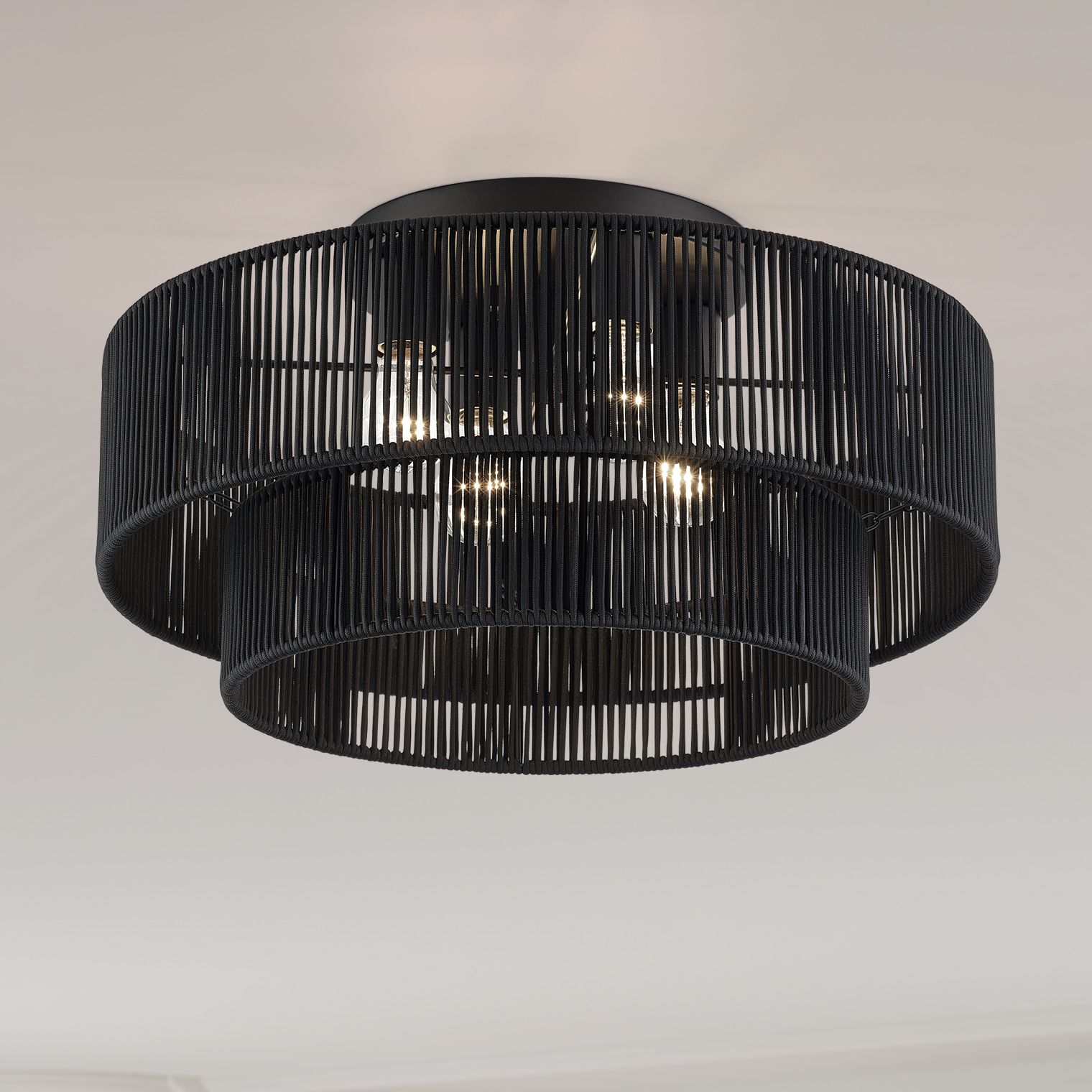 Acordia 4 Light Black Extra Large Semi-Flush