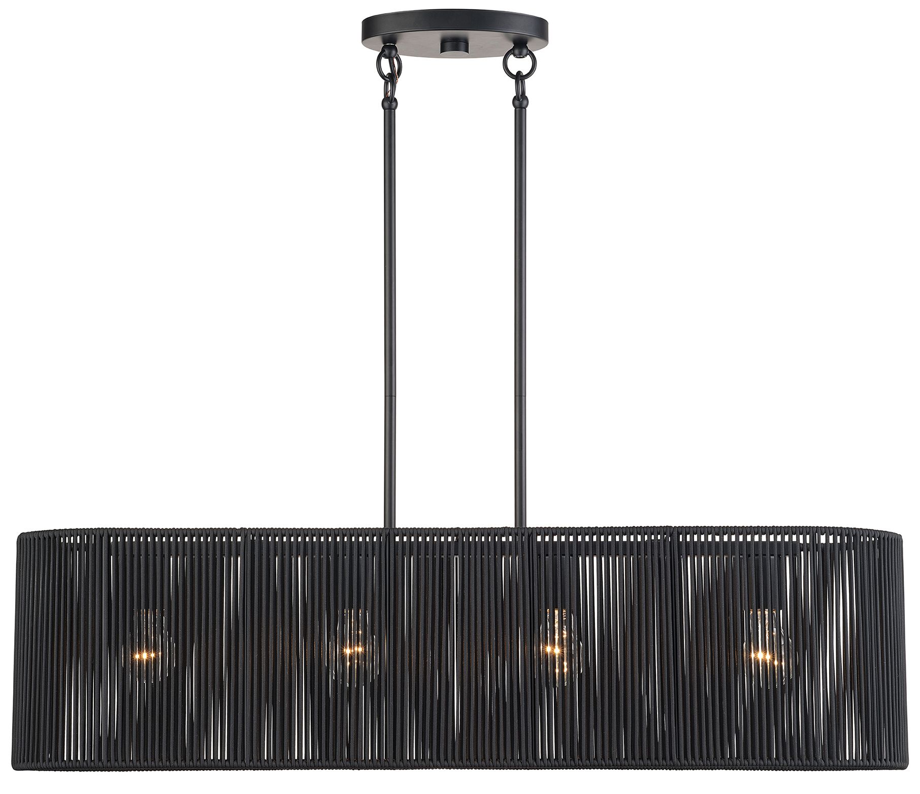 Acordia 4 Light Black Large Linear Chandelier