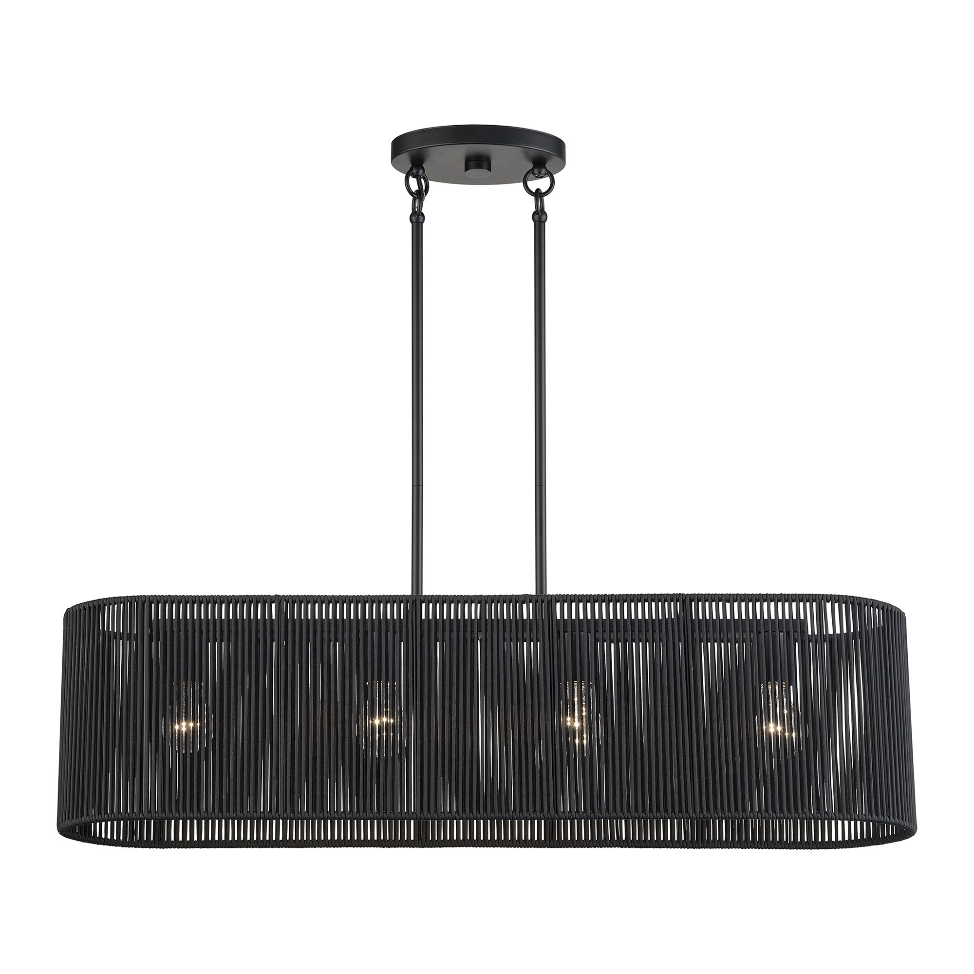 Image 4 Acordia 4 Light Black Large Linear Chandelier more views