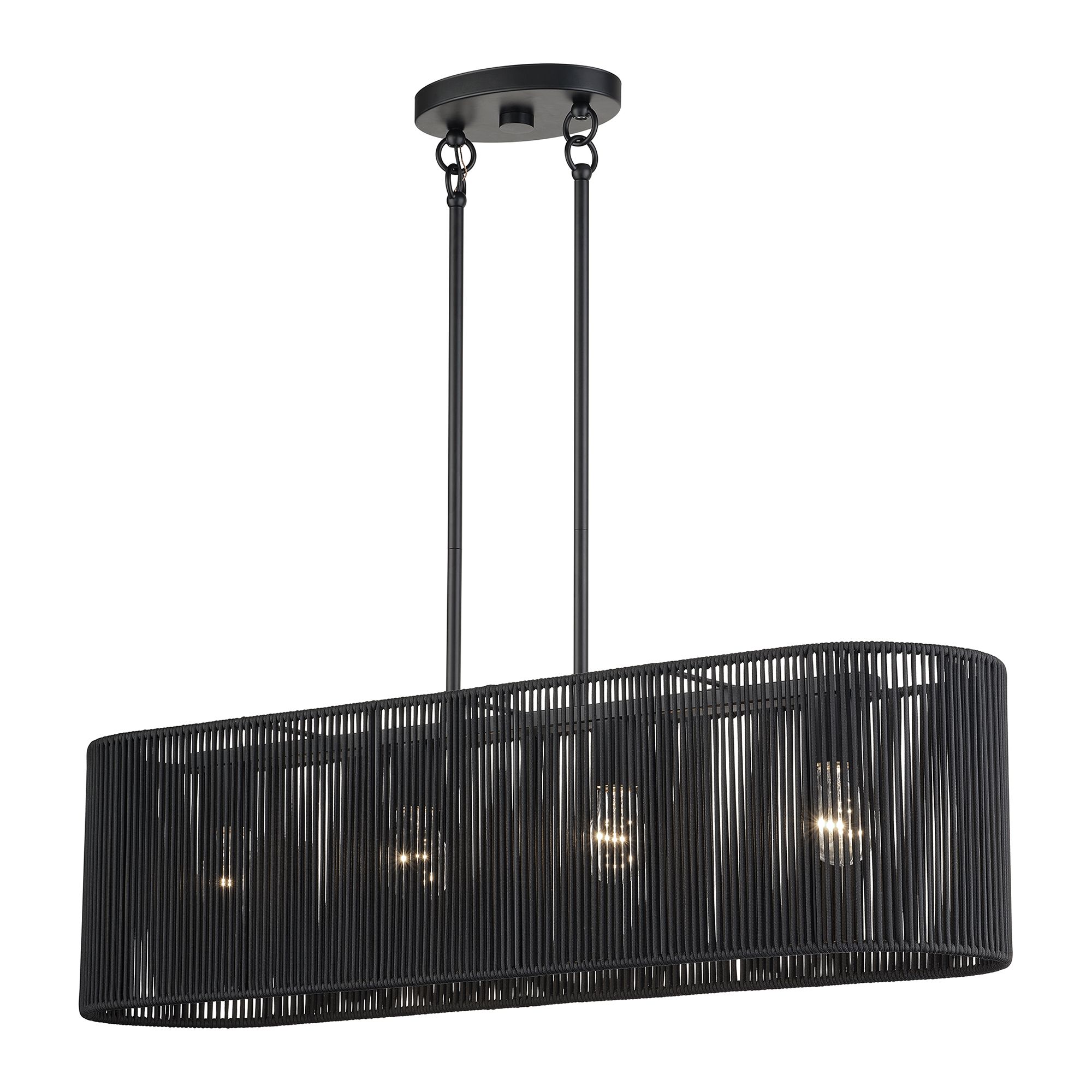 Image 5 Acordia 4 Light Black Large Linear Chandelier more views