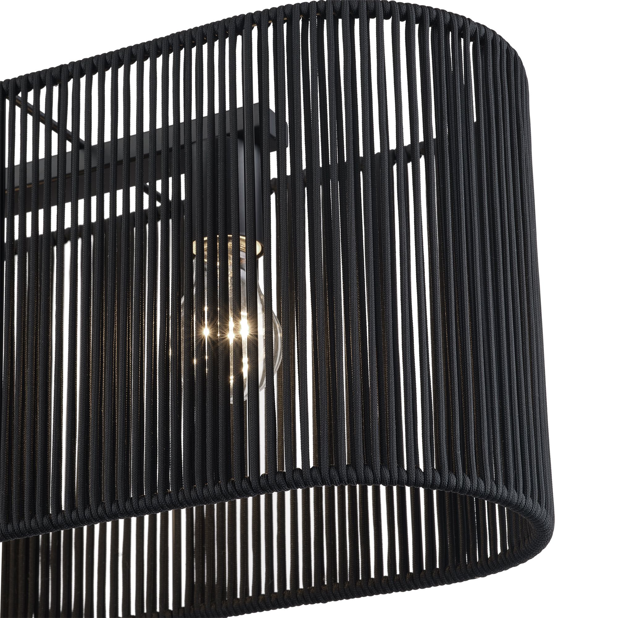 Acordia 4 Light Black Large Linear Chandelier