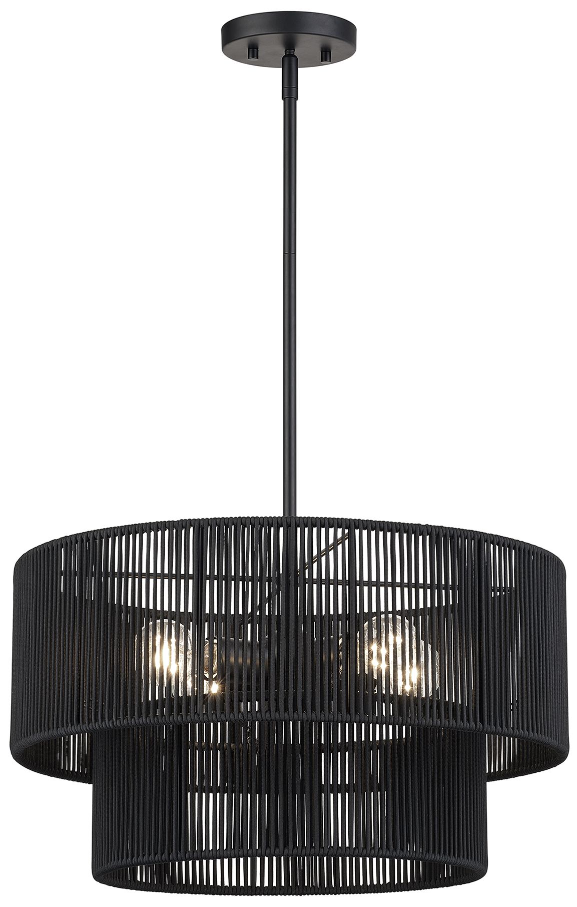 Image 3 Acordia 4 Light Black Pendant Chandelier more views