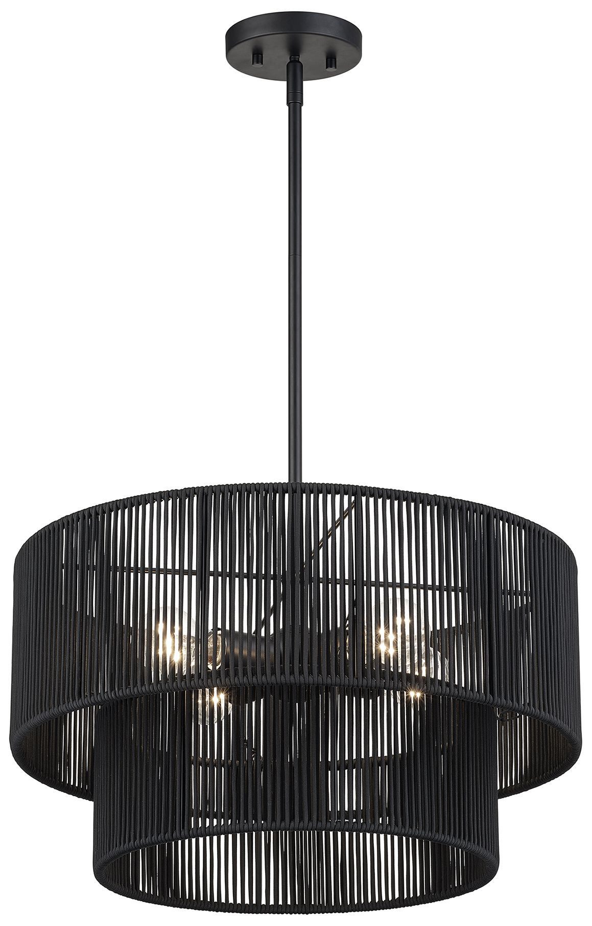 Image 4 Acordia 4 Light Black Pendant Chandelier more views