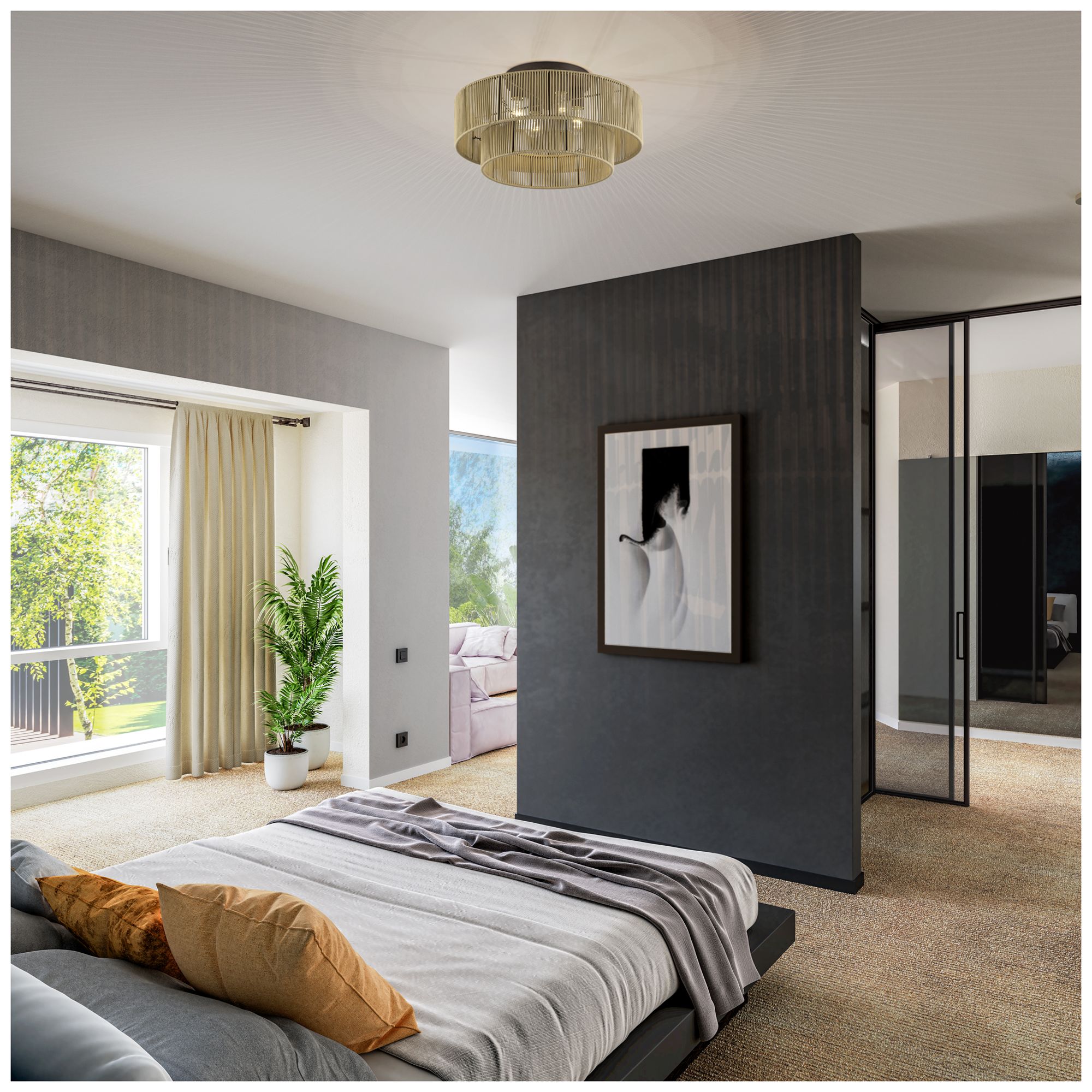 Acordia 4 Light English Bronze Extra Large Semi-Flush