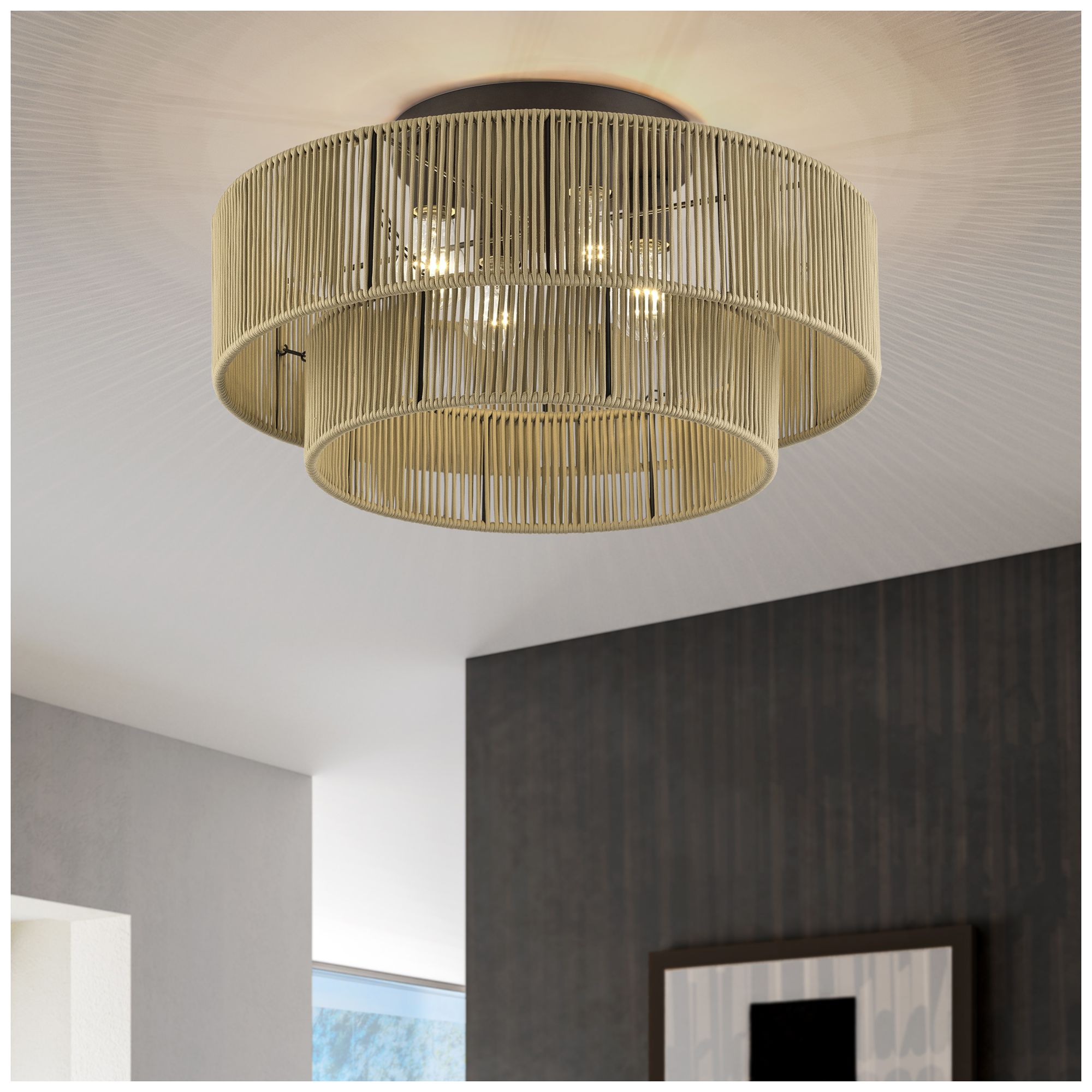 Acordia 4 Light English Bronze Extra Large Semi-Flush