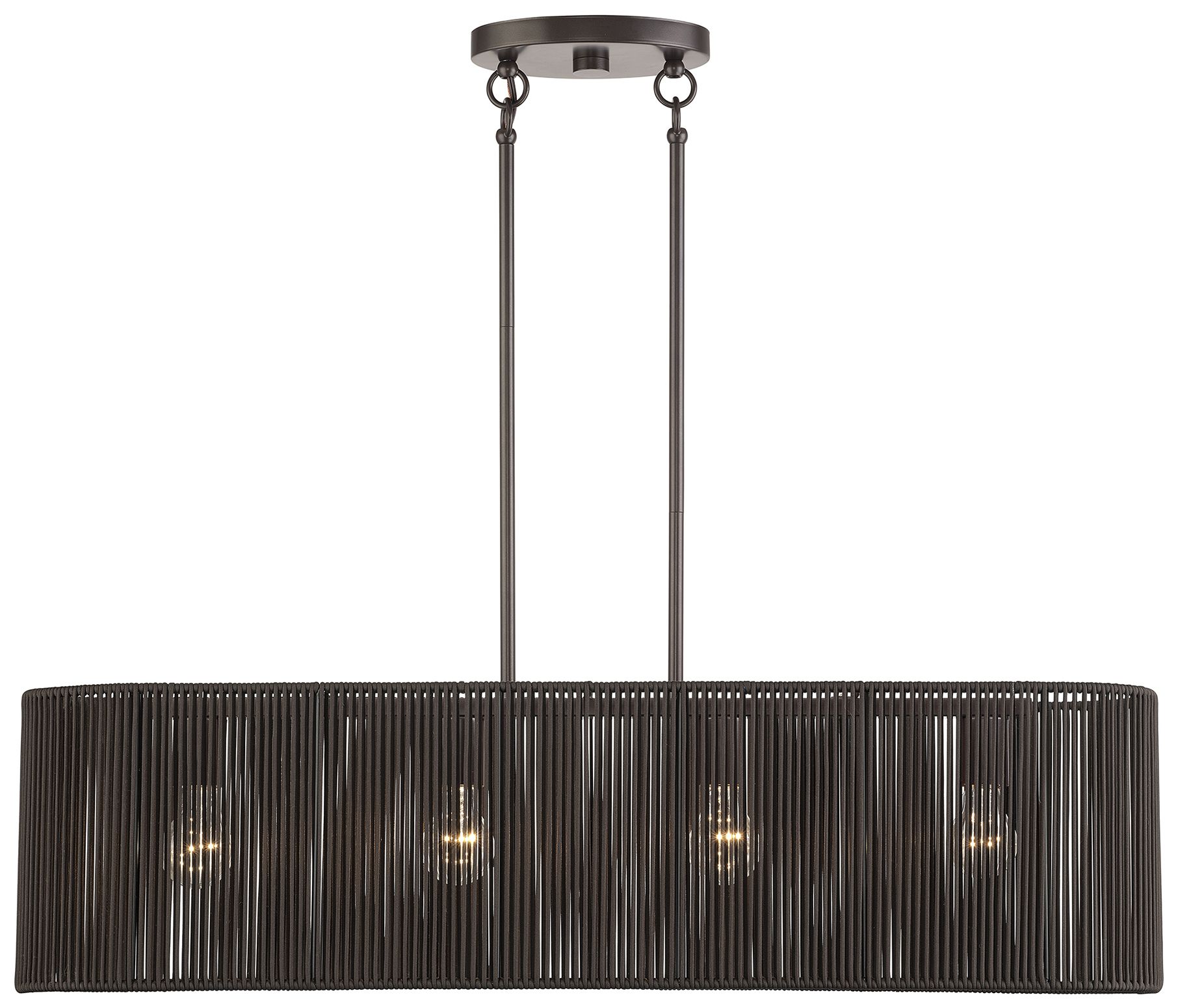 Image 2 Acordia 4 Light English Bronze Large Linear Chandelier