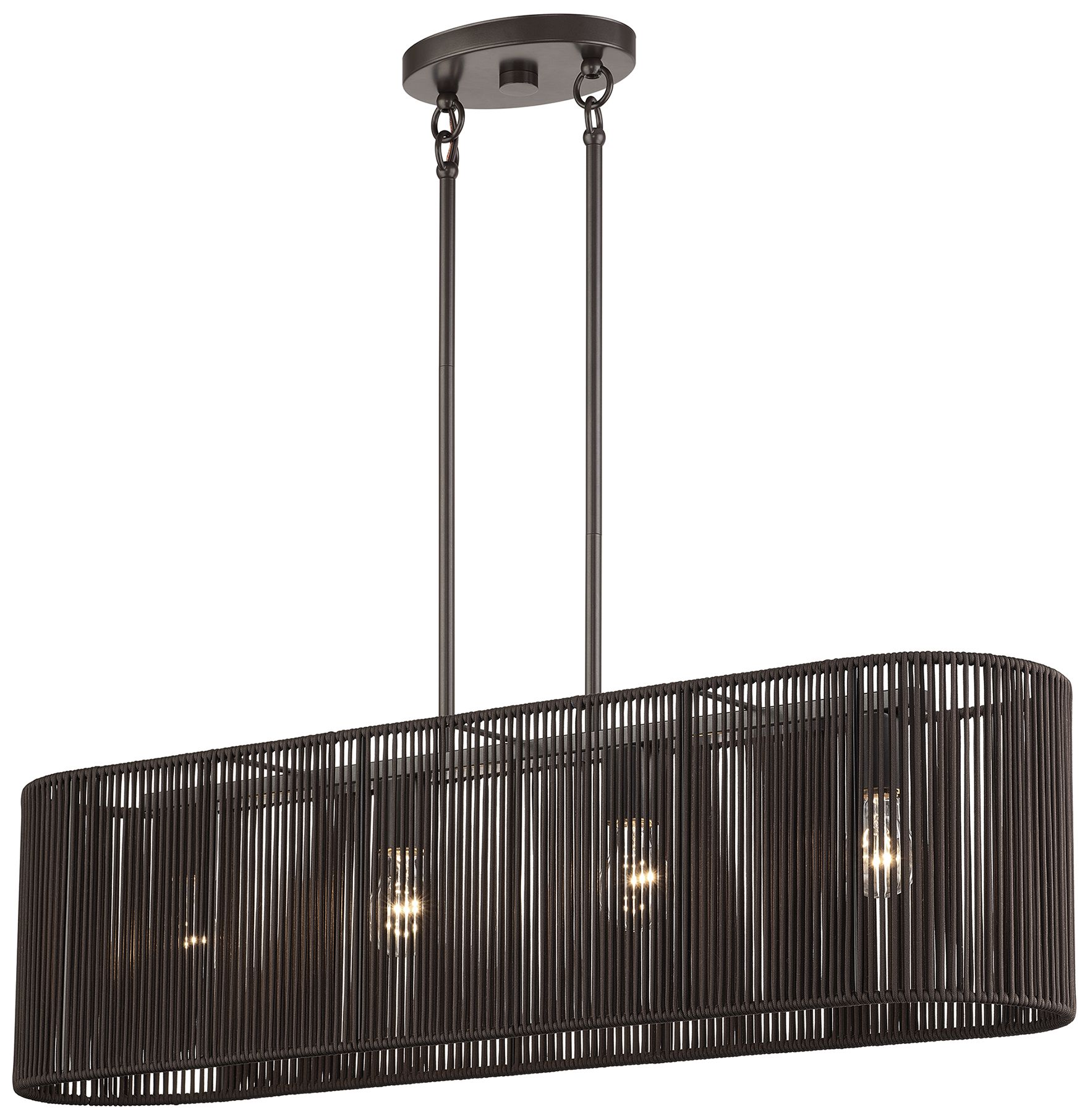 Image 5 Acordia 4 Light English Bronze Large Linear Chandelier more views