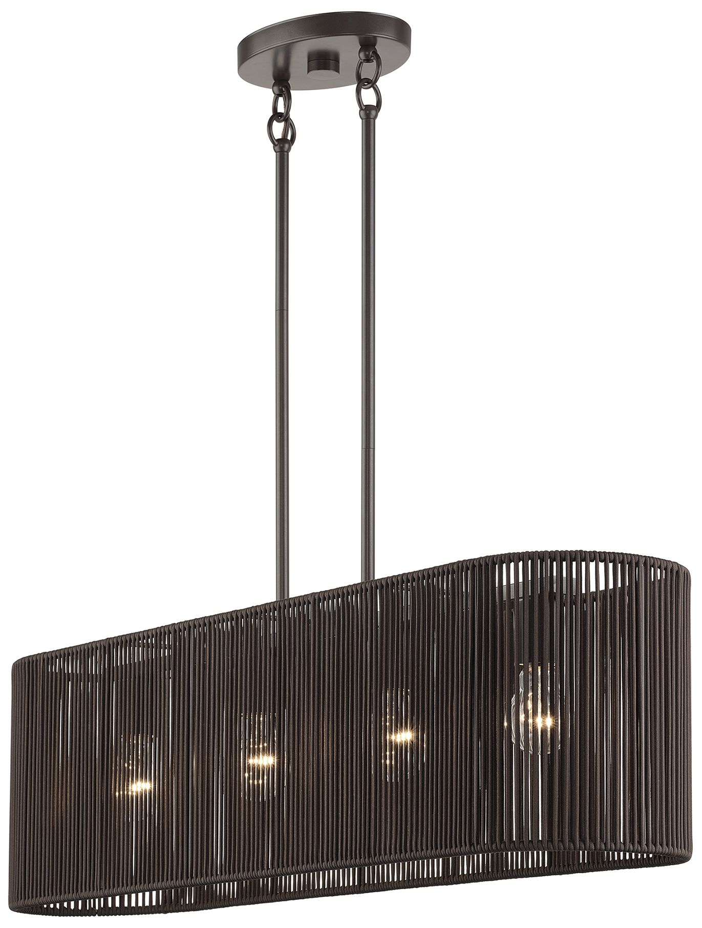 Image 6 Acordia 4 Light English Bronze Large Linear Chandelier more views