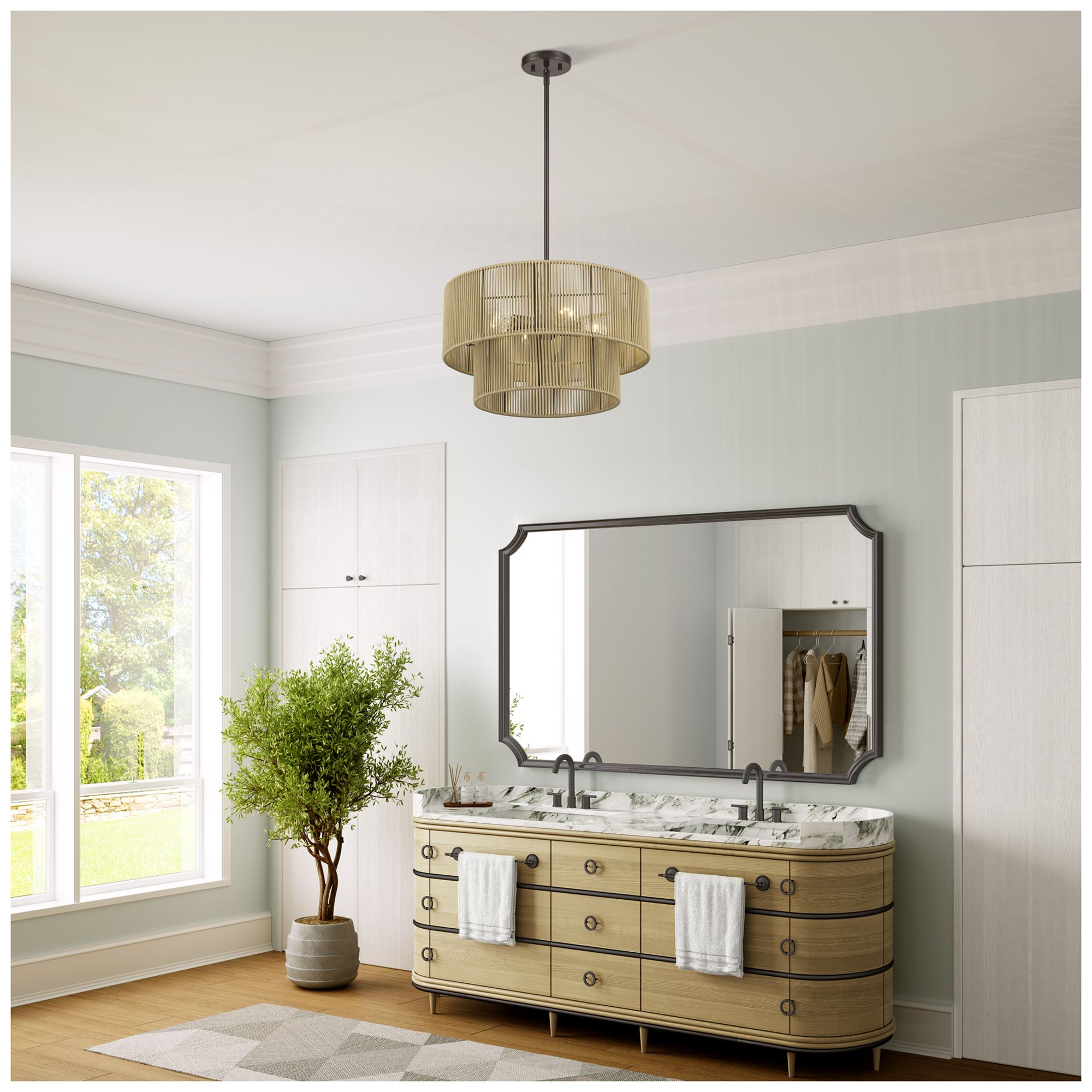Acordia 4 Light English Bronze Pendant Chandelier