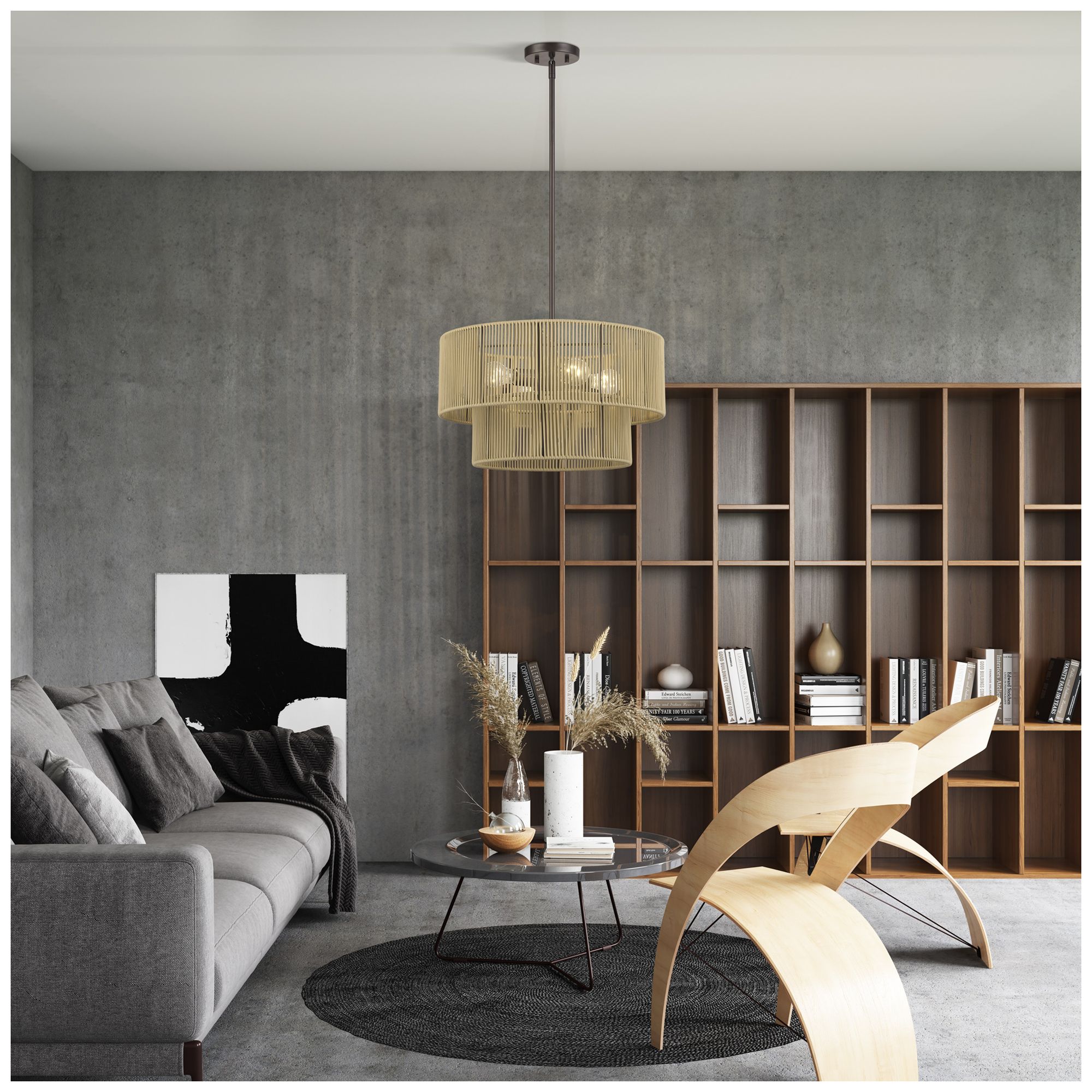 Acordia 4 Light English Bronze Pendant Chandelier