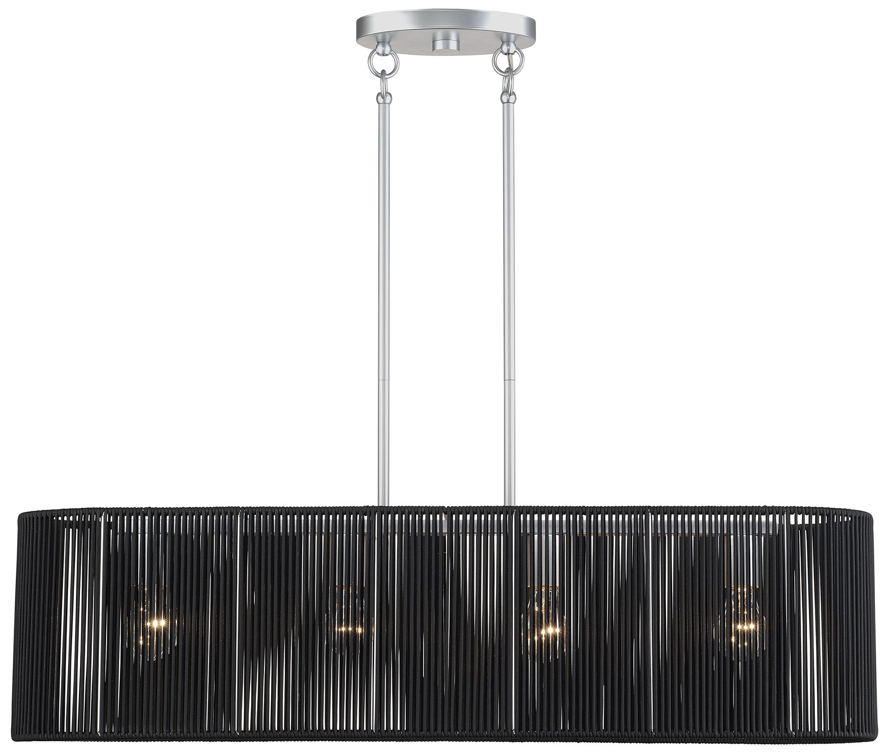 Image 2 Acordia 4 Light Painted Nickel Large Linear Chandelier