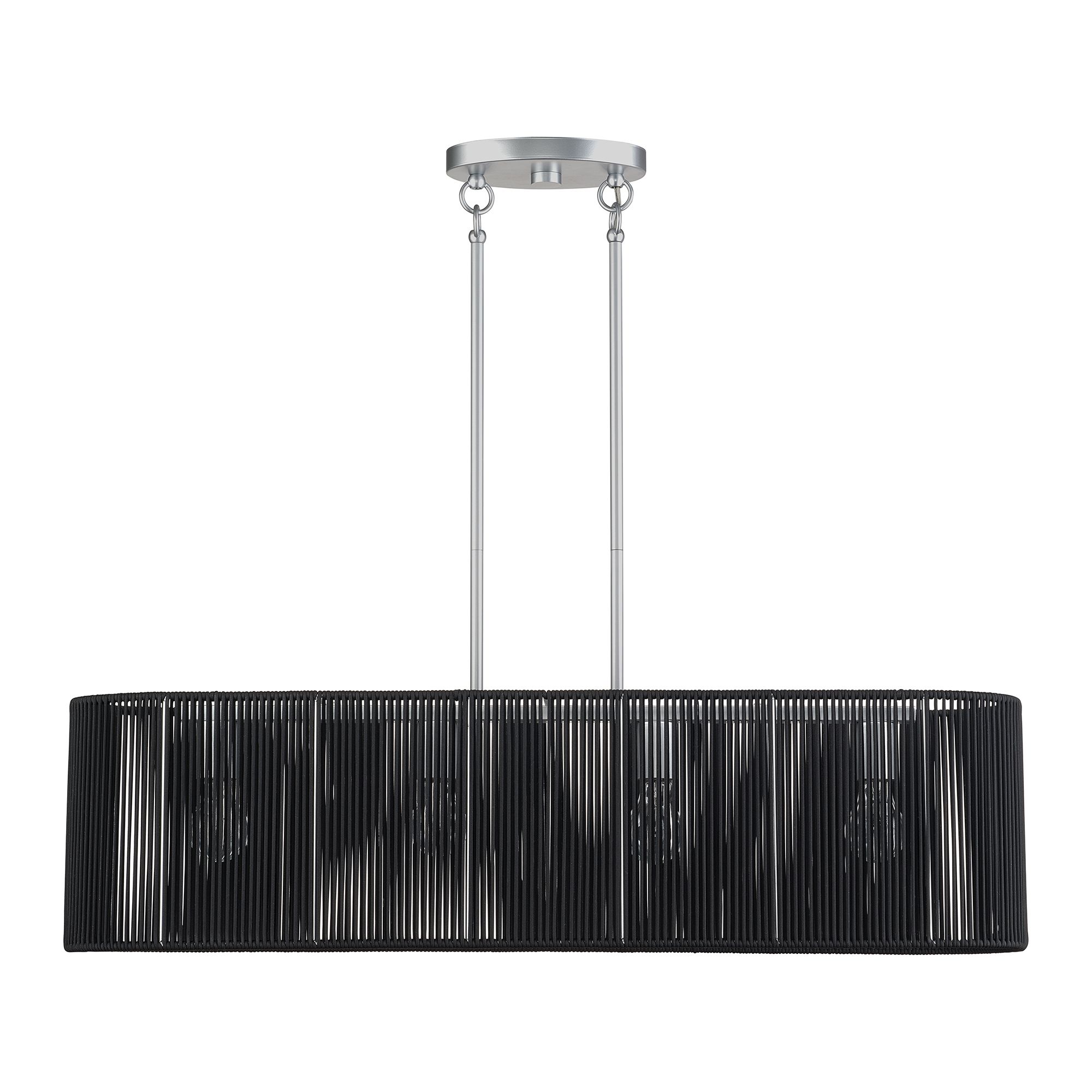 Image 3 Acordia 4 Light Painted Nickel Large Linear Chandelier more views