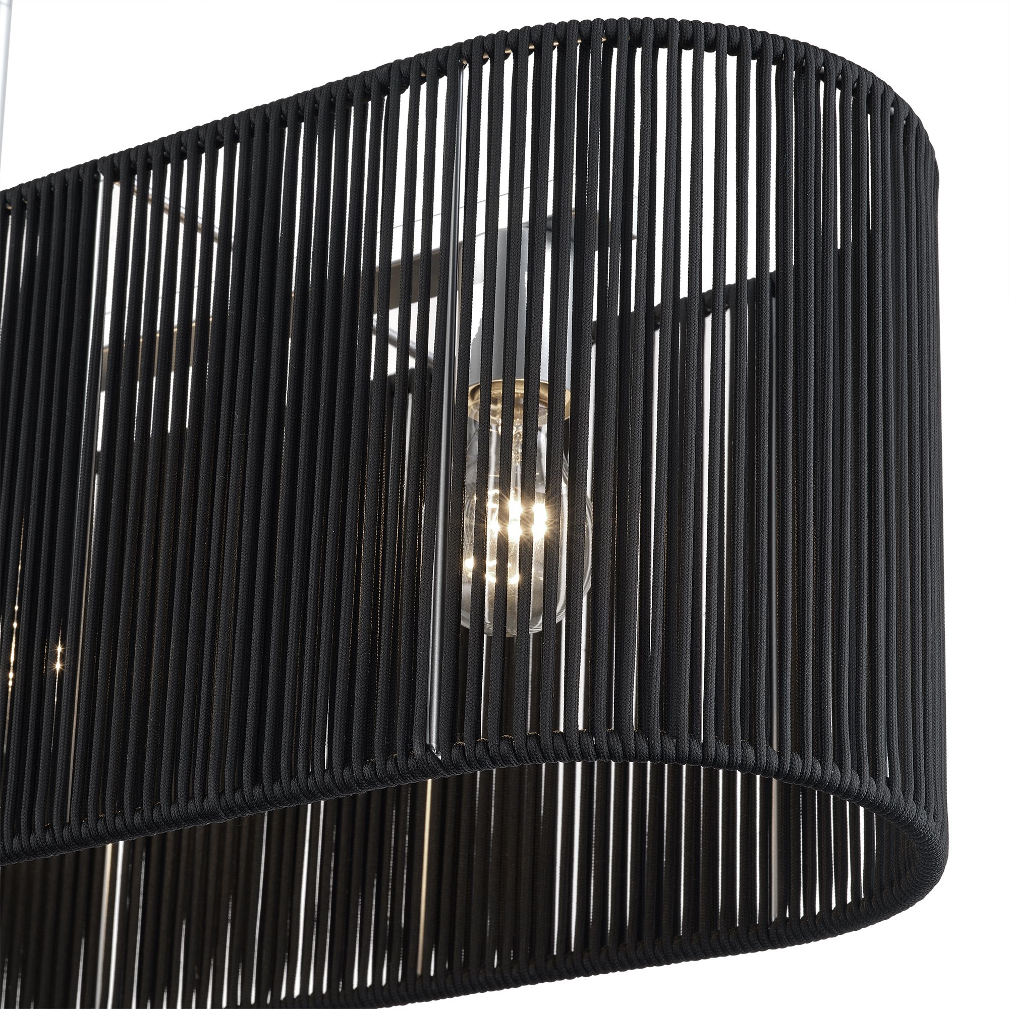 Image 7 Acordia 4 Light Painted Nickel Large Linear Chandelier more views