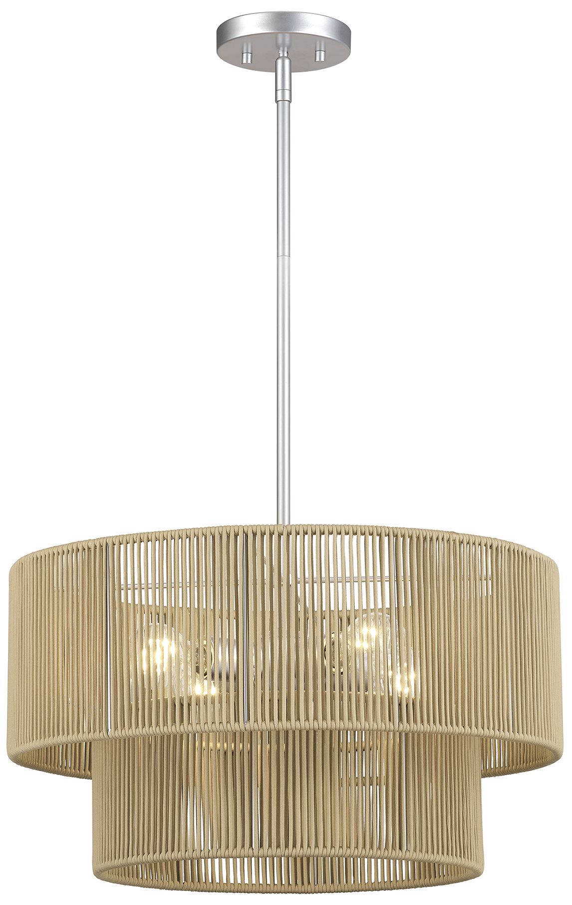 Image 4 Acordia 4 Light Painted Nickel Pendant Chandelier more views