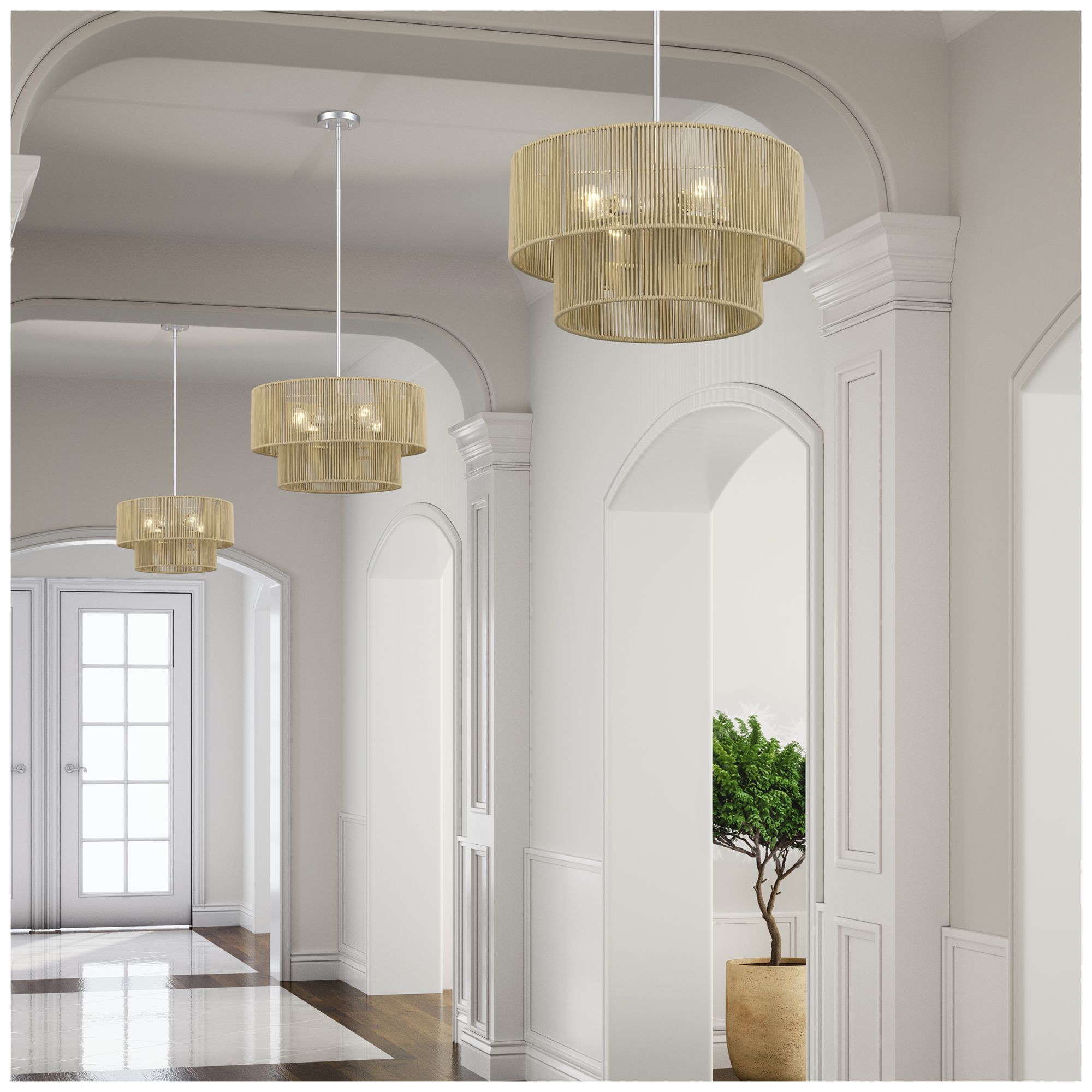Acordia 4 Light Painted Nickel Pendant Chandelier