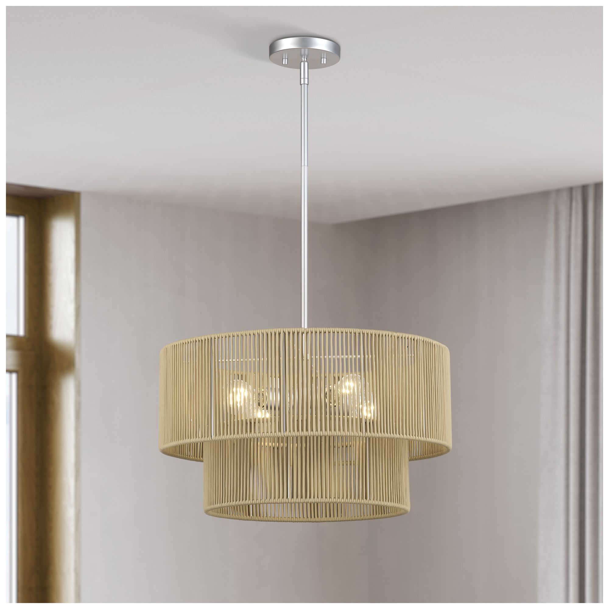 Acordia 4 Light Painted Nickel Pendant Chandelier