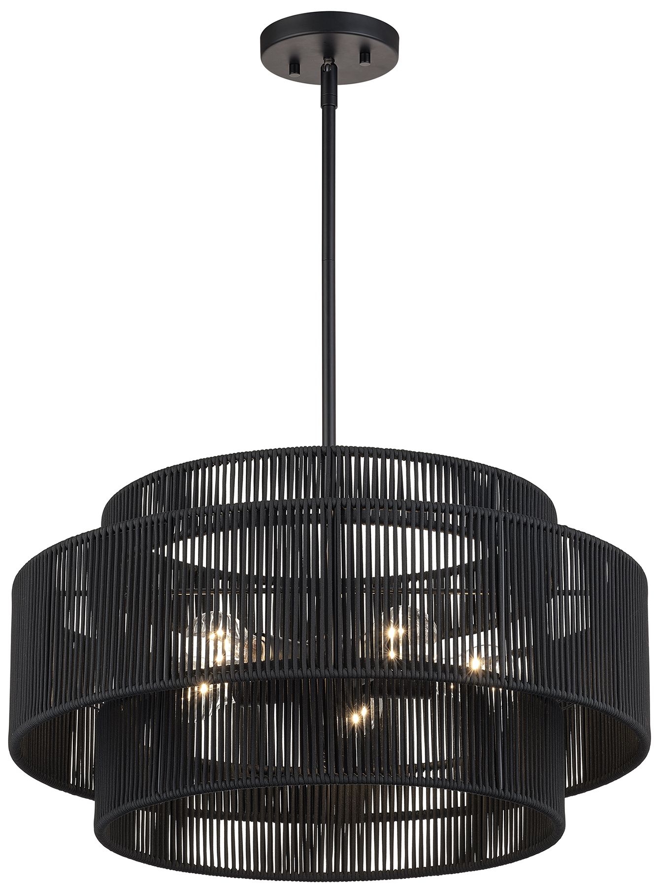 Acordia 5 Light Black Pendant Chandelier