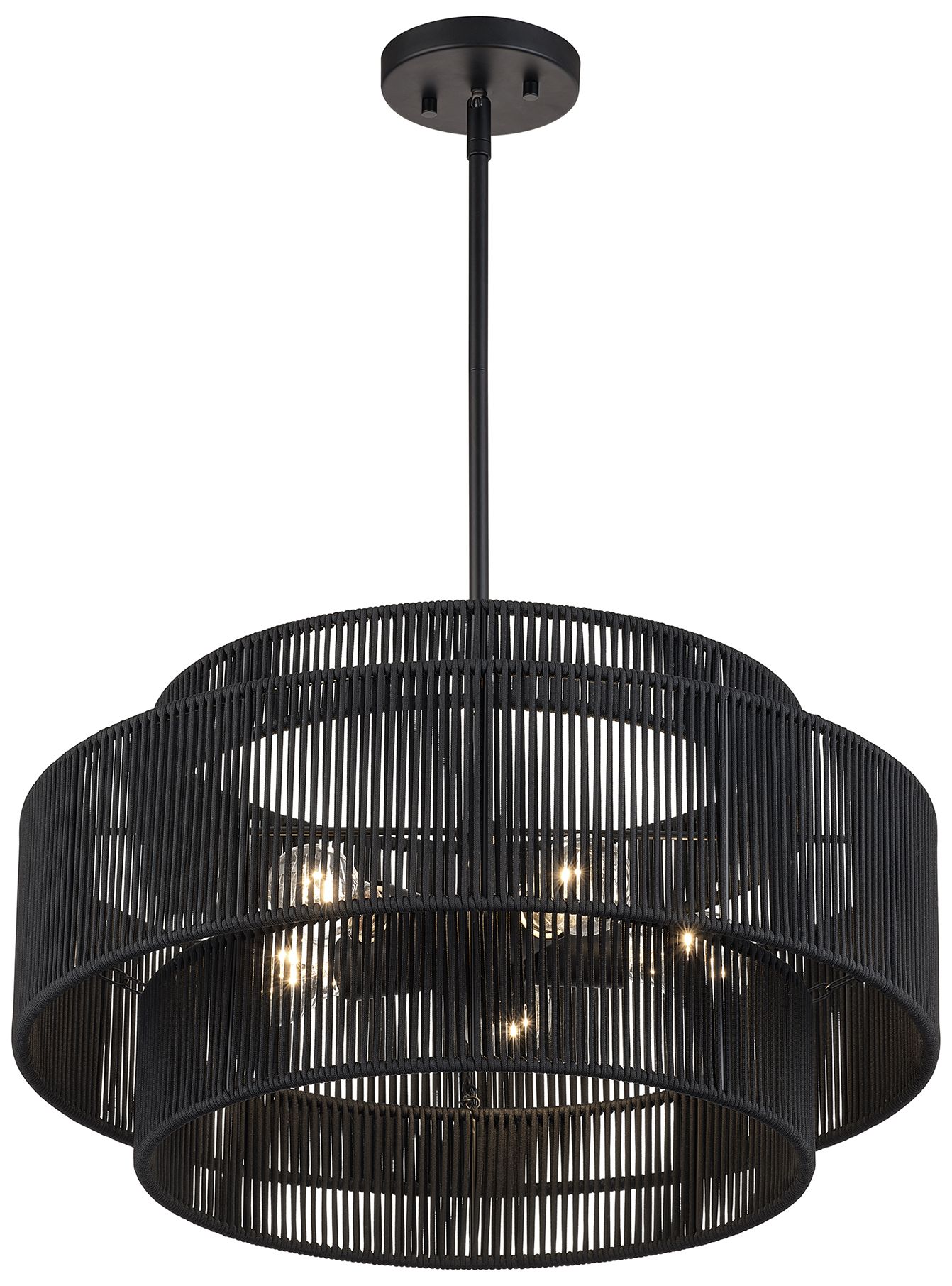 Acordia 5 Light Black Pendant Chandelier