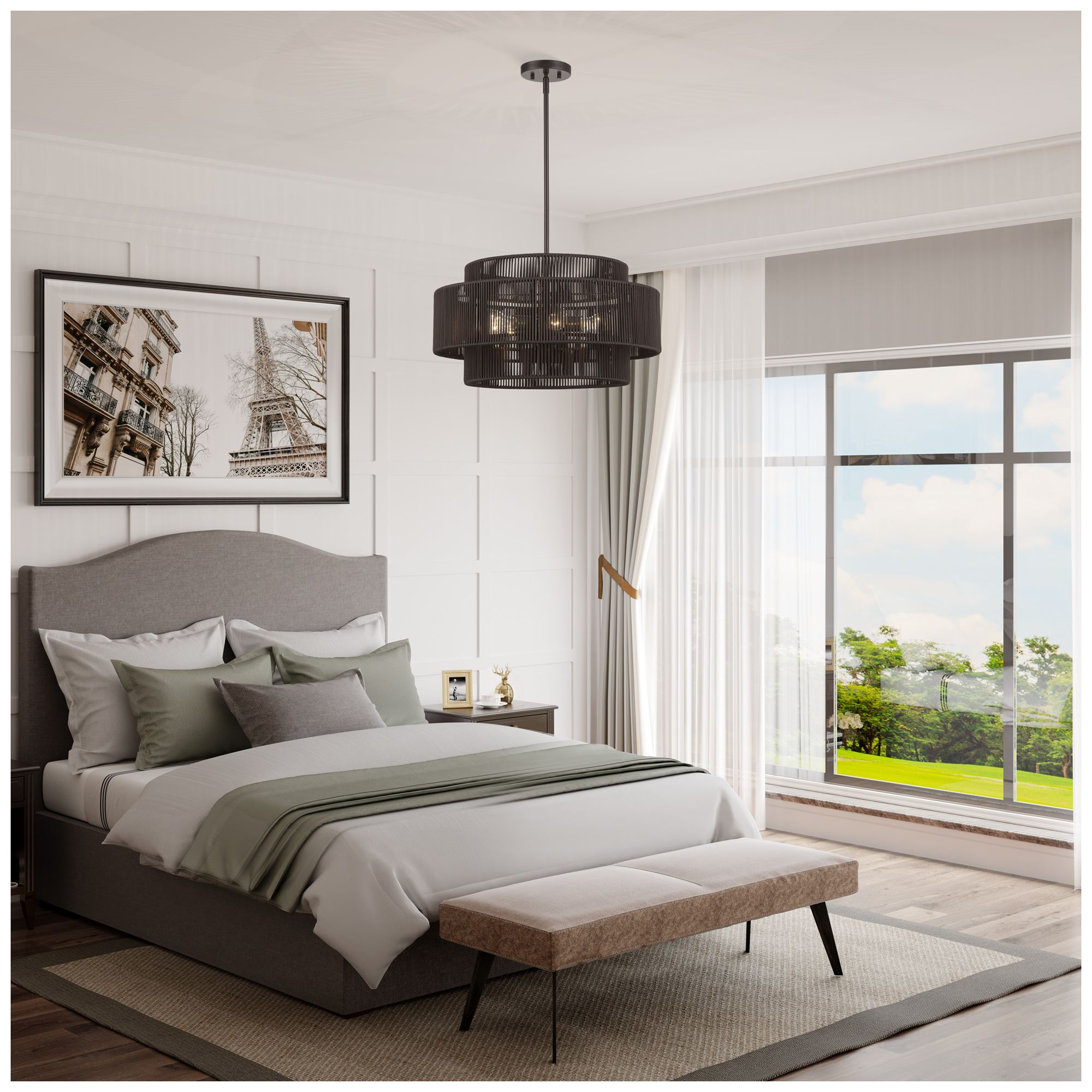 Acordia 5 Light English Bronze Pendant Chandelier