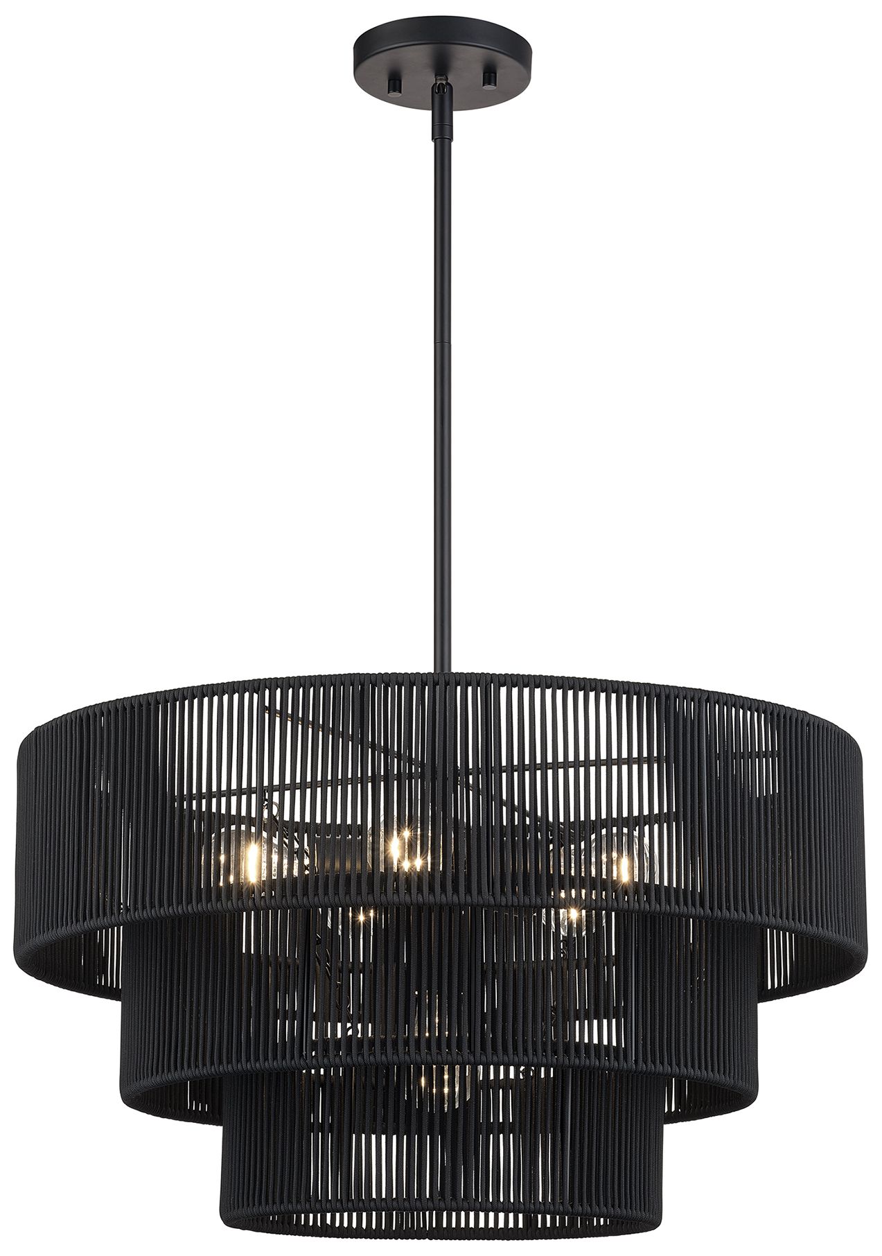 Image 4 Acordia 6 Light Black Pendant Chandelier more views
