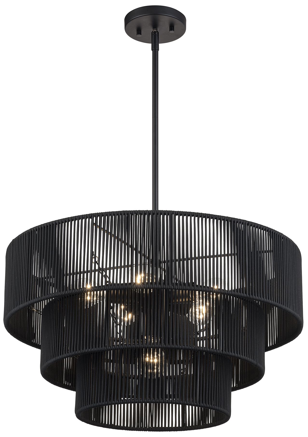 Image 5 Acordia 6 Light Black Pendant Chandelier more views