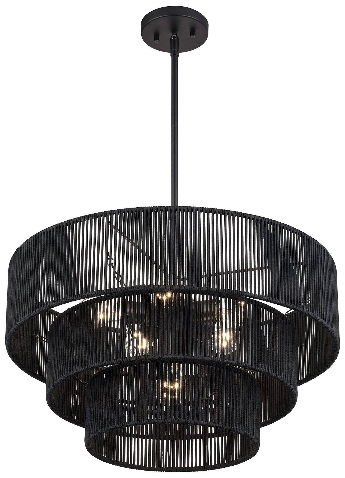 Image 6 Acordia 6 Light Black Pendant Chandelier more views