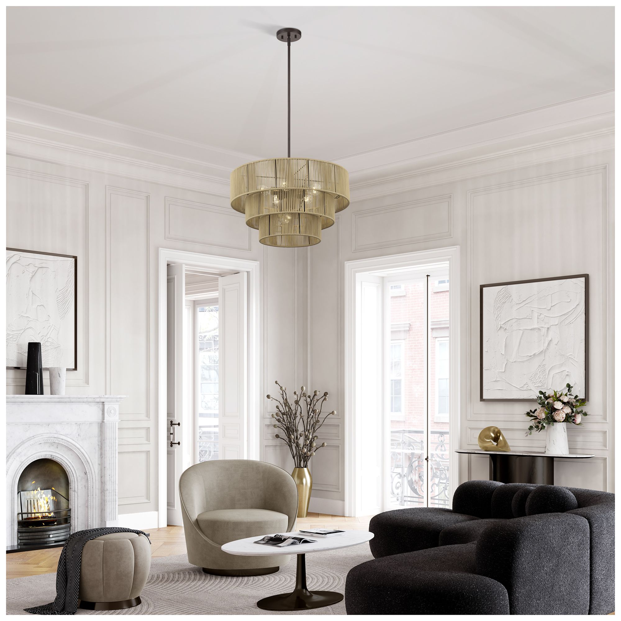 Acordia 6 Light English Bronze Pendant Chandelier