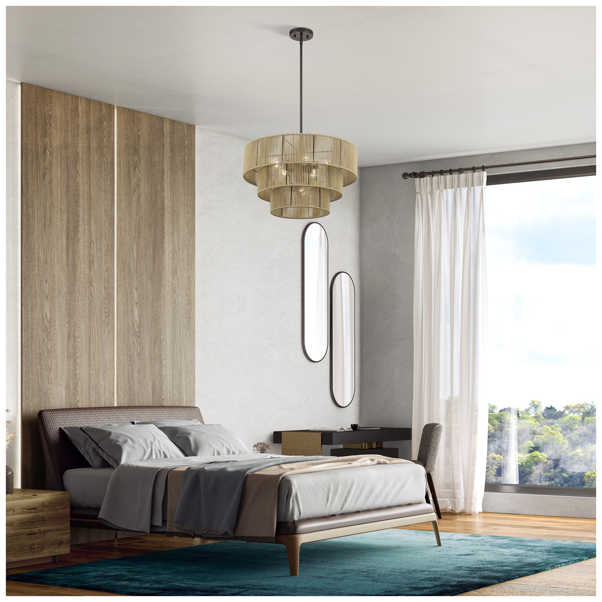 Acordia 6 Light English Bronze Pendant Chandelier