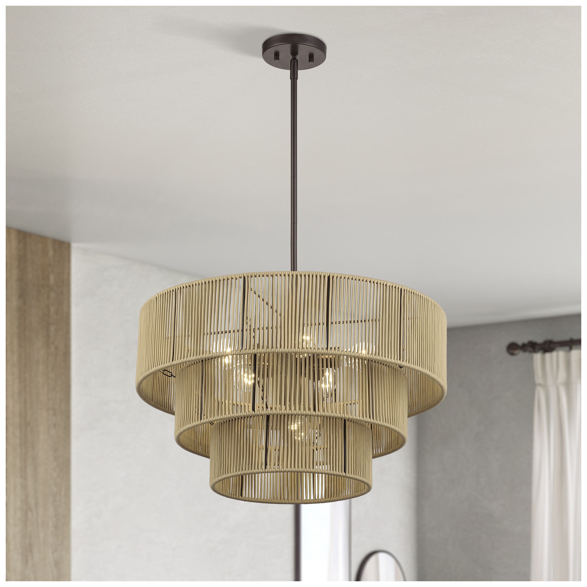 Acordia 6 Light English Bronze Pendant Chandelier