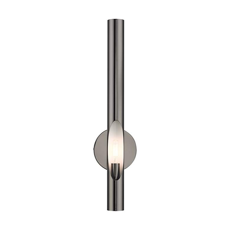 Image 3 Acra 1 Light Black Chrome ADA Single Sconce more views
