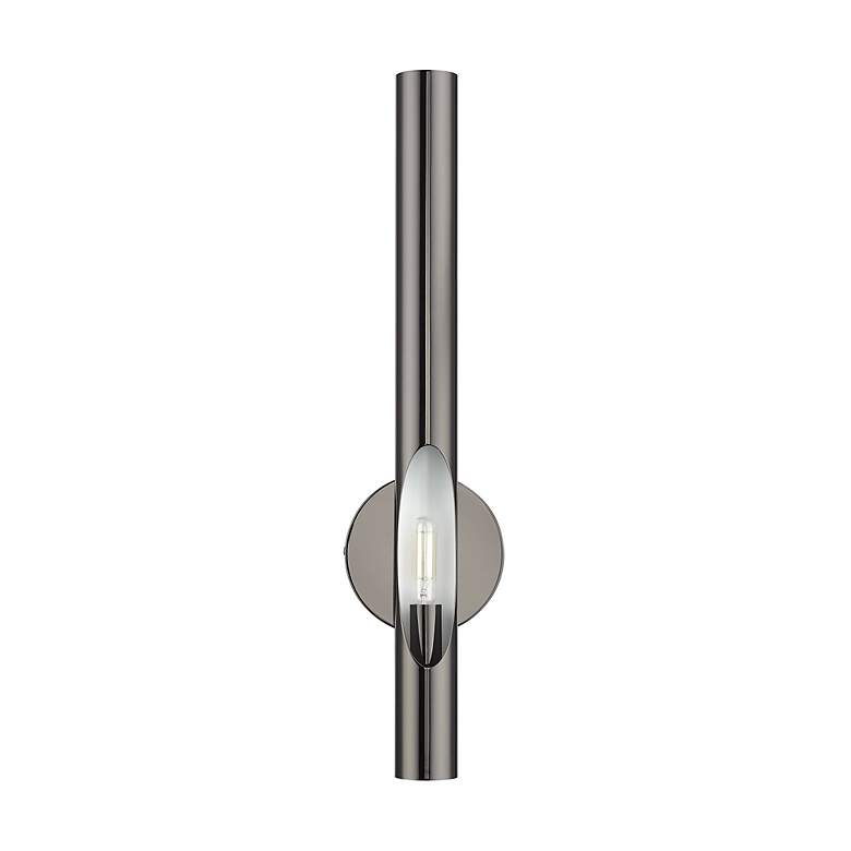 Image 4 Acra 1 Light Black Chrome ADA Single Sconce more views