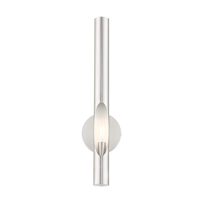 Image 6 Acra 1 Light Brushed Nickel ADA Single Sconce more views