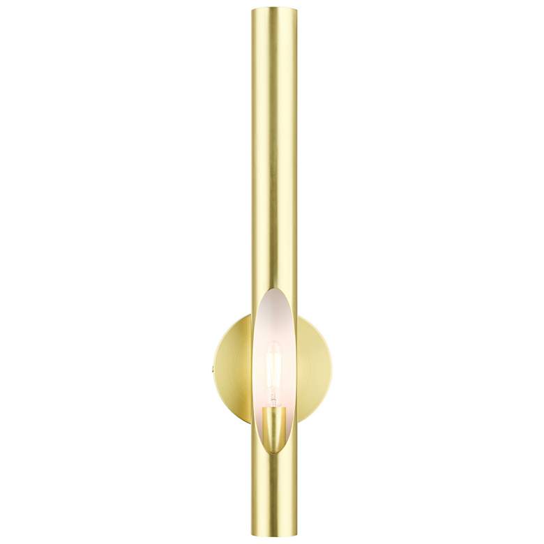 Image 2 Acra 1 Light Satin Brass ADA Single Sconce