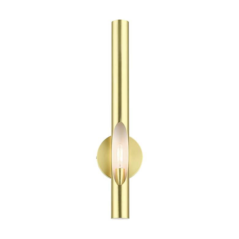 Image 5 Acra 1 Light Satin Brass ADA Single Sconce more views