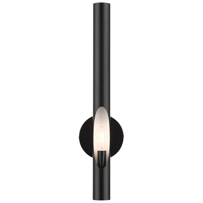 Image 1 Acra 1 Light Shiny Black ADA Single Sconce