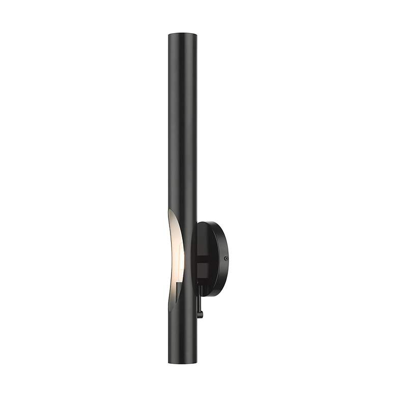 Image 6 Acra 1 Light Shiny Black ADA Single Sconce more views