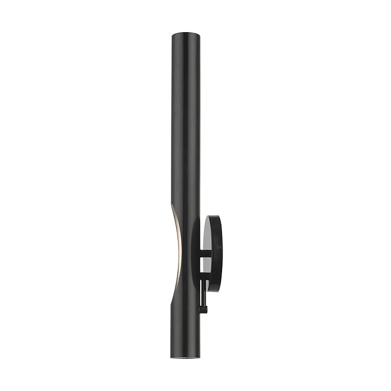 Image 7 Acra 1 Light Shiny Black ADA Single Sconce more views