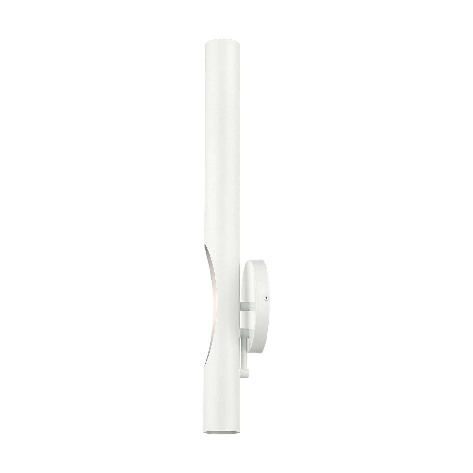 Acra 1 Light Shiny White ADA Single Sconce