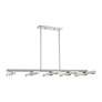 3_Acra 10 Light Brushed Nickel Linear Chandelier more views