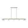4_Acra 10 Light Brushed Nickel Linear Chandelier more views