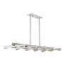 5_Acra 10 Light Brushed Nickel Linear Chandelier more views