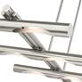 Acra 10 Light Brushed Nickel Linear Chandelier