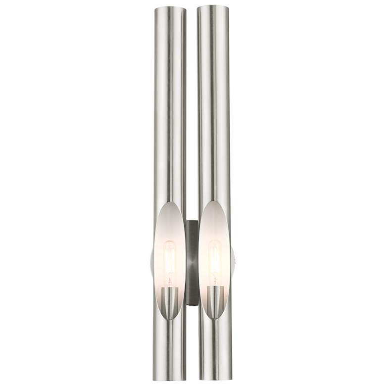 Image 1 Acra 2 Light Brushed Nickel ADA Double Sconce