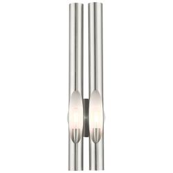 Acra 2 Light Brushed Nickel ADA Double Sconce