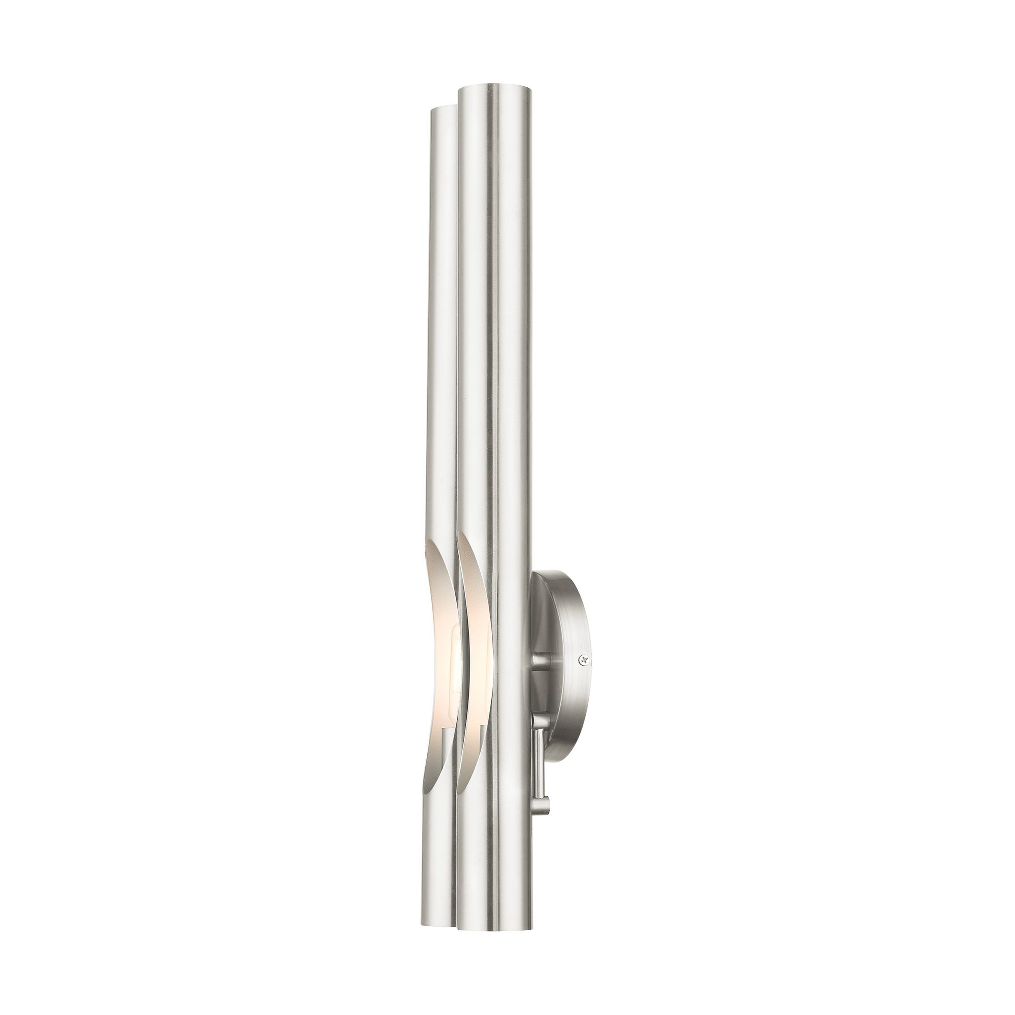 Acra 2 Light Brushed Nickel ADA Double Sconce