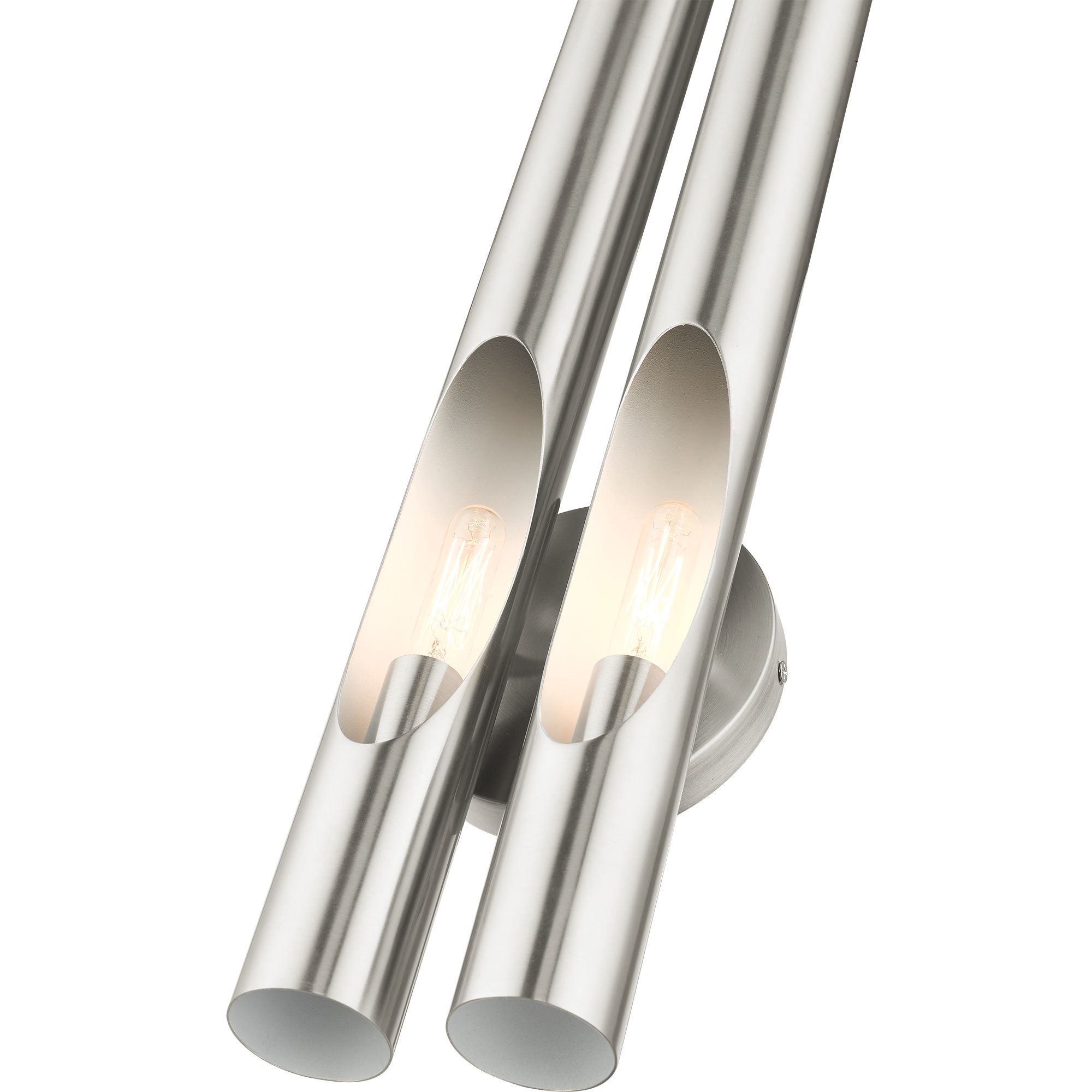 Acra 2 Light Brushed Nickel ADA Double Sconce